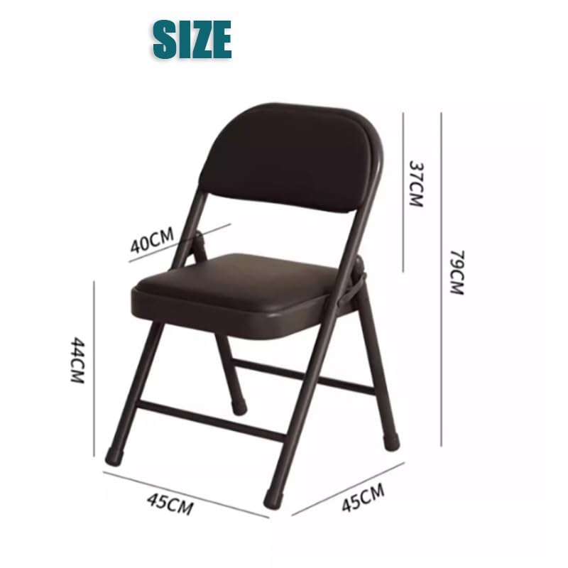 Black Padded Folding Chair with Backrest and Footrest T371495