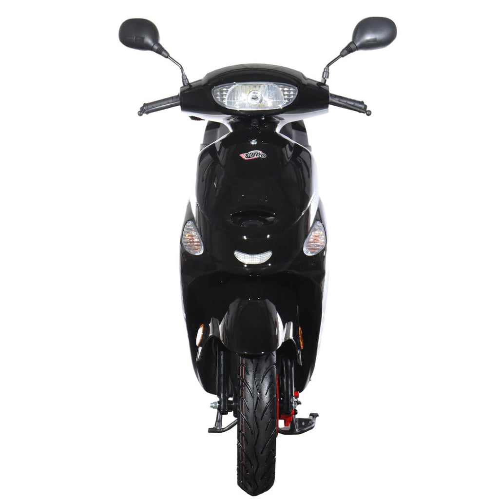 50 Gas Moped with 10" Aluminum Wheels, Rear Trunk, Electric/Kick Start, Black K18506