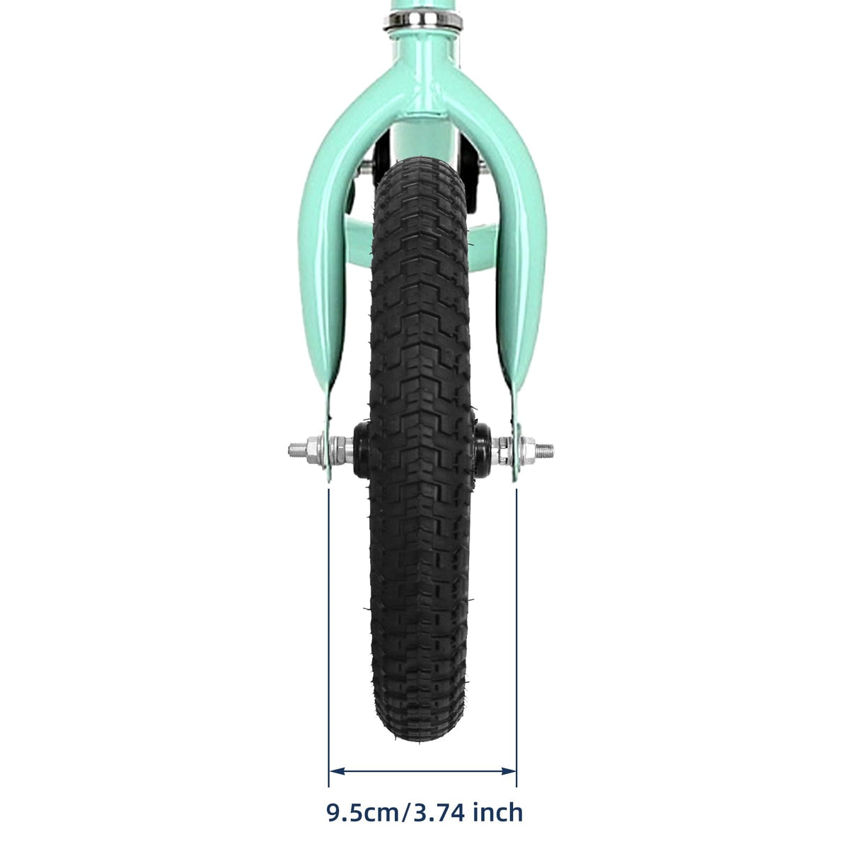 Kids Bike Front Wheels Replacement with Solid Air Rubber Tire and Inner Tube J1869