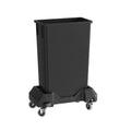 23 Gallon Black Trash Can with Dolly C181