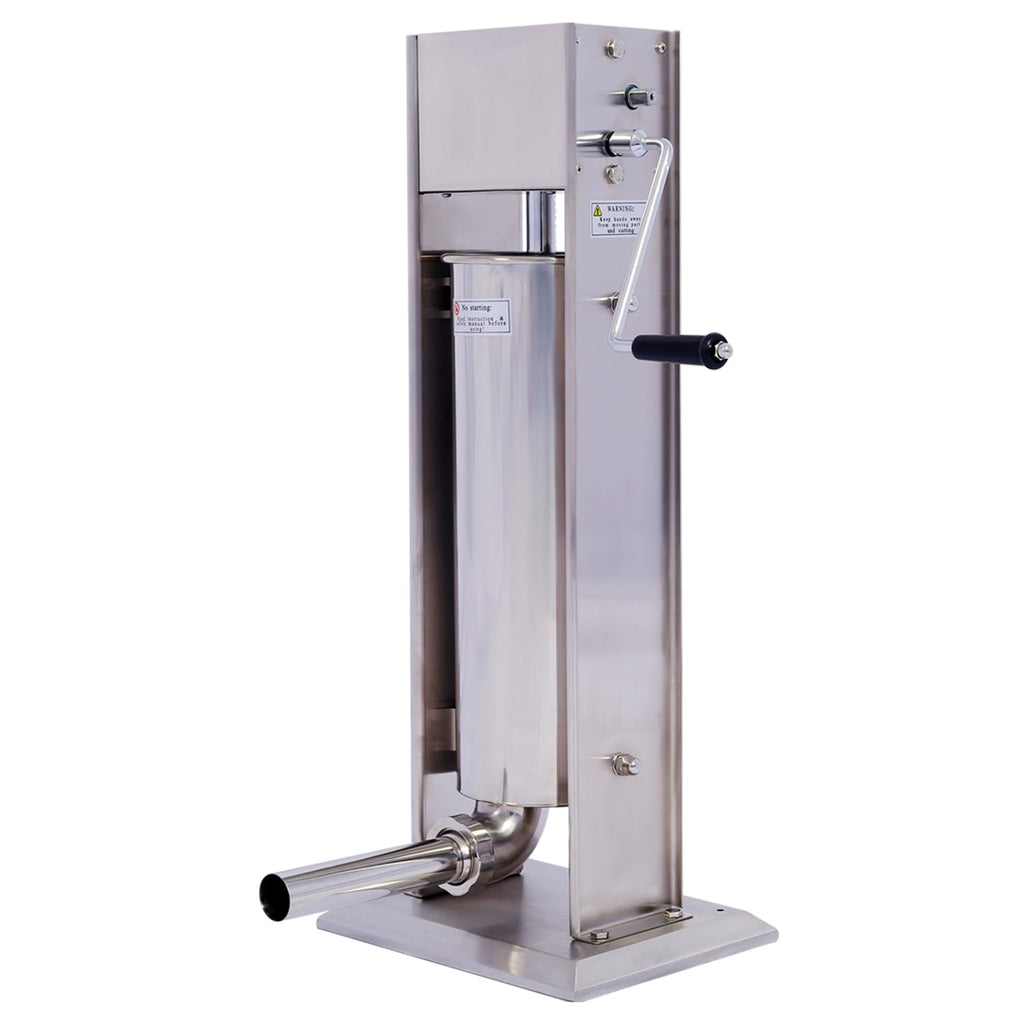 Stainless Steel Vertical Sausage Stuffer 15LB/7L with 4 Stuffing Tubes M972145