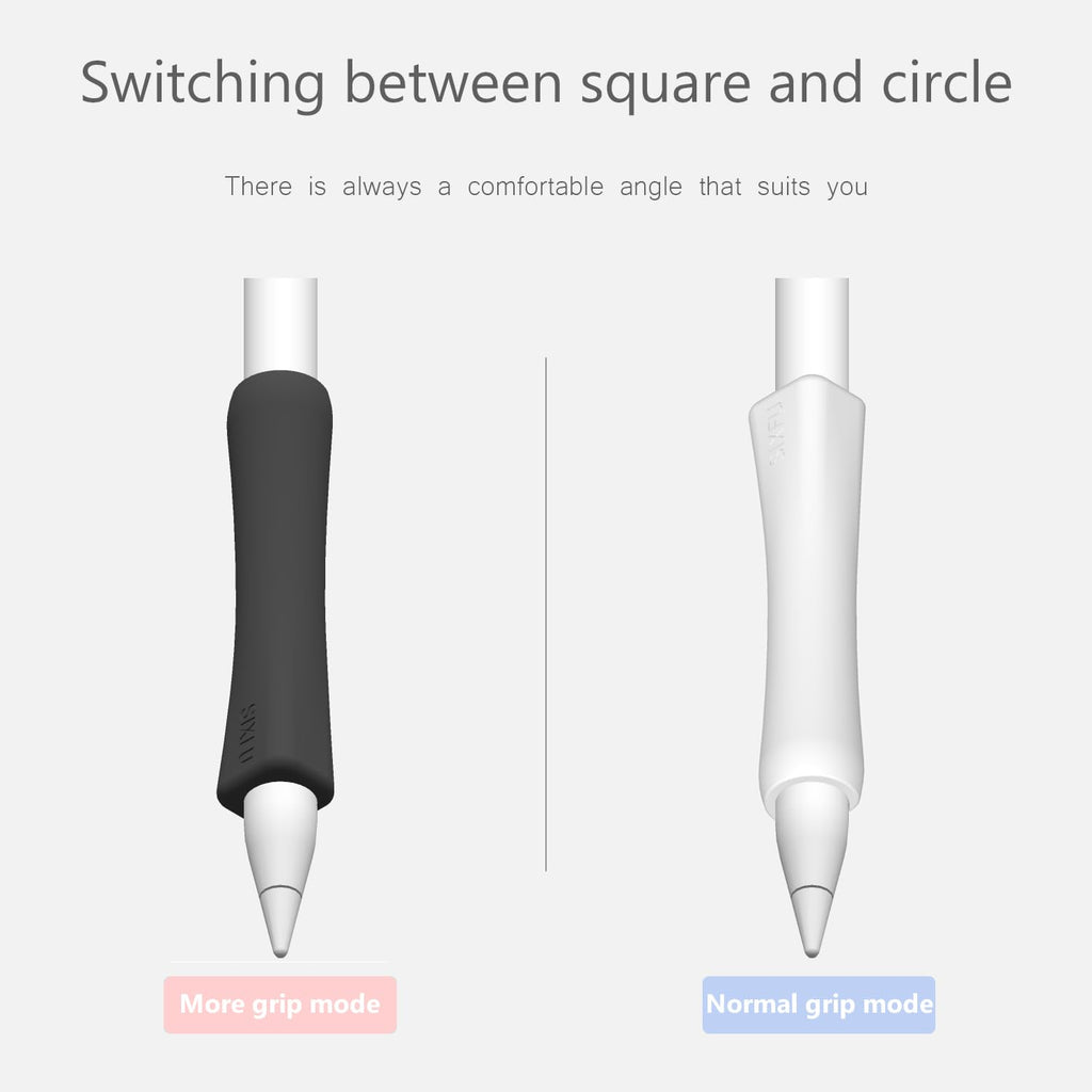 Black White 2 PCS Stylus Pen Grip L5809