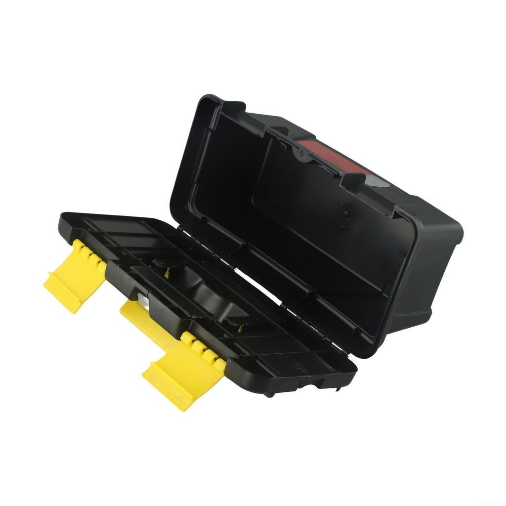 10-Inch Plastic Tool Box with Reinforced Handle and Secure Latches L55668