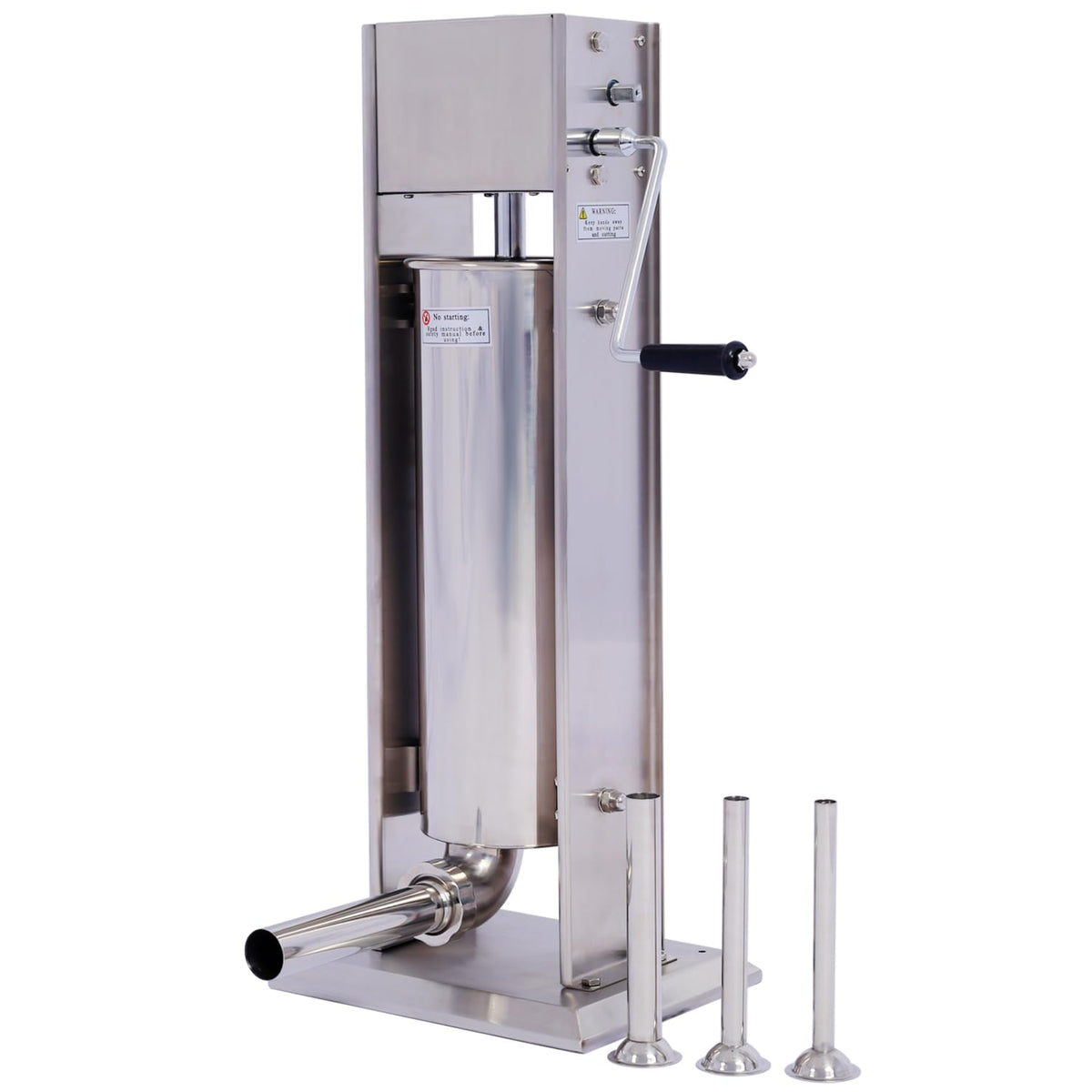 Stainless Steel Vertical Sausage Stuffer 15LB/7L with 4 Stuffing Tubes M972145