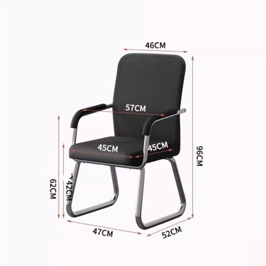 Breathable Mesh Office Chair with Armrests and Chrome Plated Metal Frame Q448