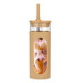 22 oz Glass Tumbler with Lid & Straw T450566