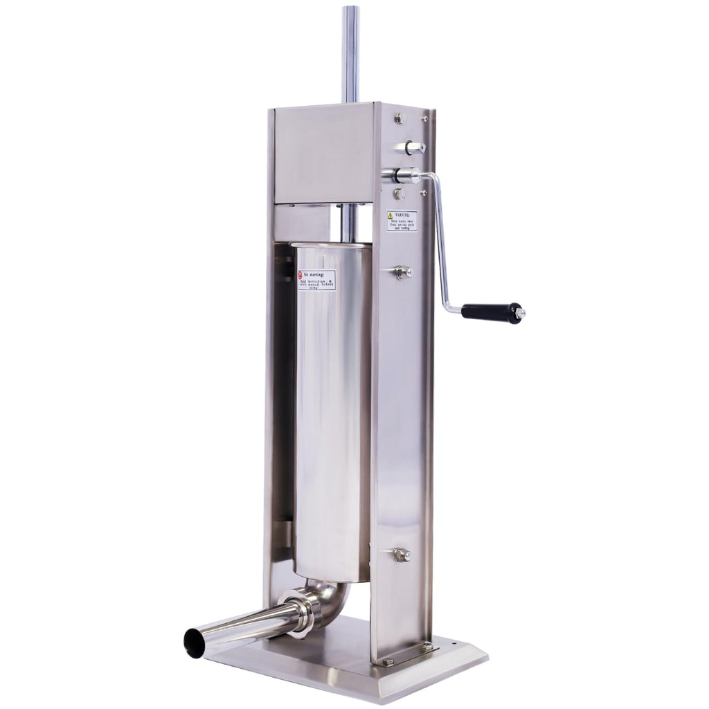 Stainless Steel Vertical Sausage Stuffer 15LB/7L with 4 Stuffing Tubes M972145