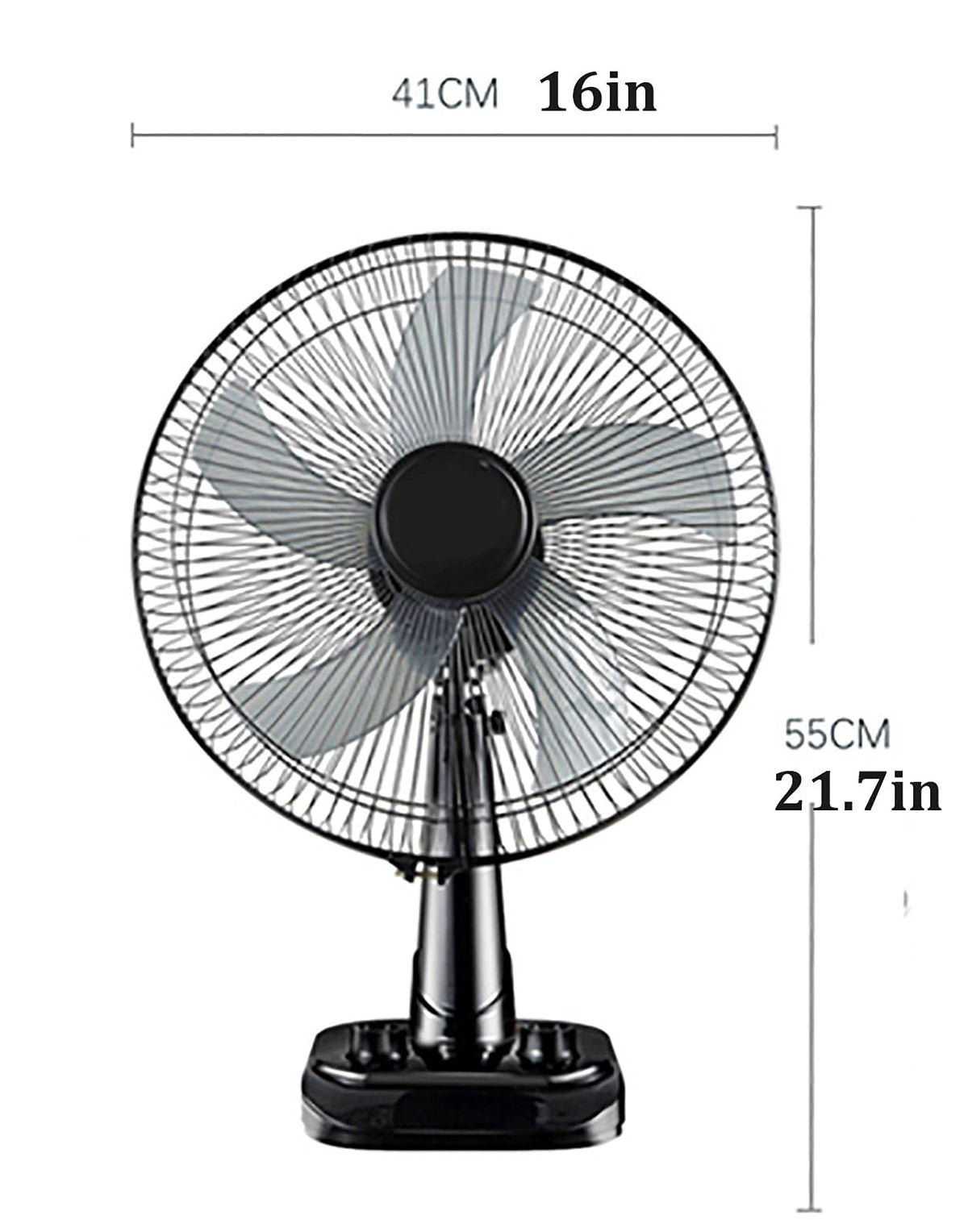 16-Inch 3 Speed 5 Blades Pedestal Fan White K55566