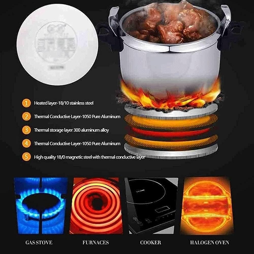 3L 304 Stainless Steel Pressure Cooker V52207