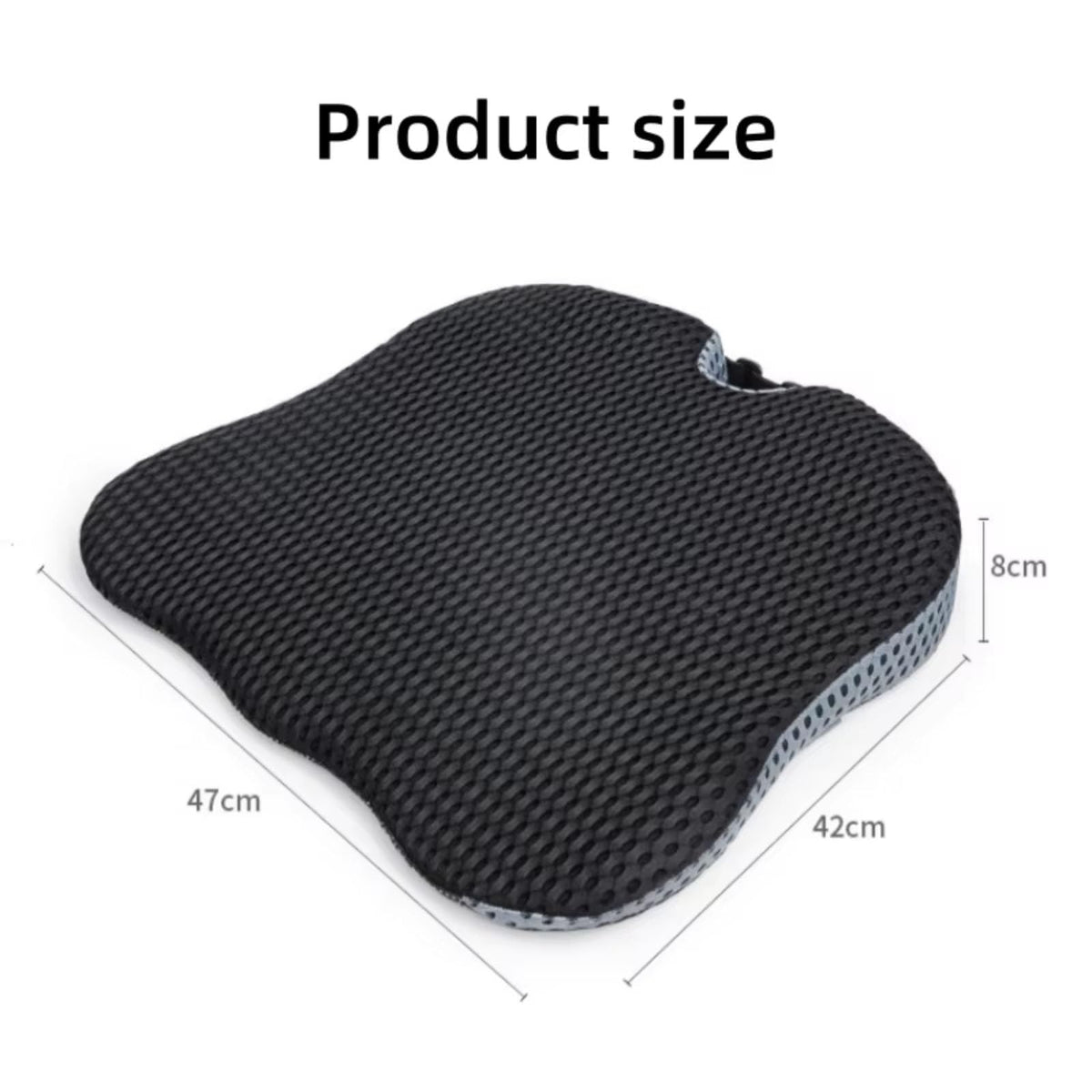 Grey Memory Foam Car Seat Booster Cushion J900564