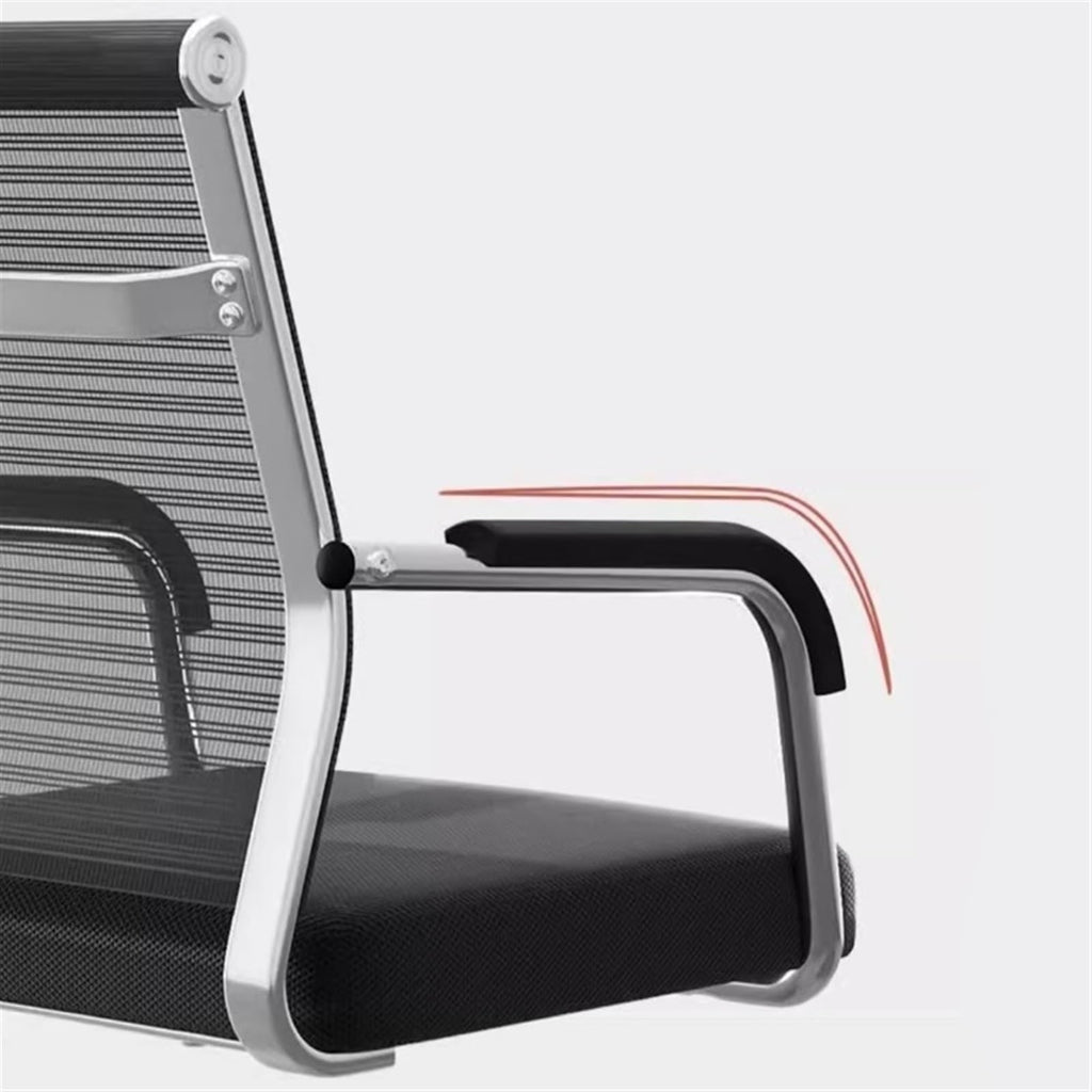 Breathable Mesh Office Chair with Armrests and Chrome Plated Metal Frame Q448