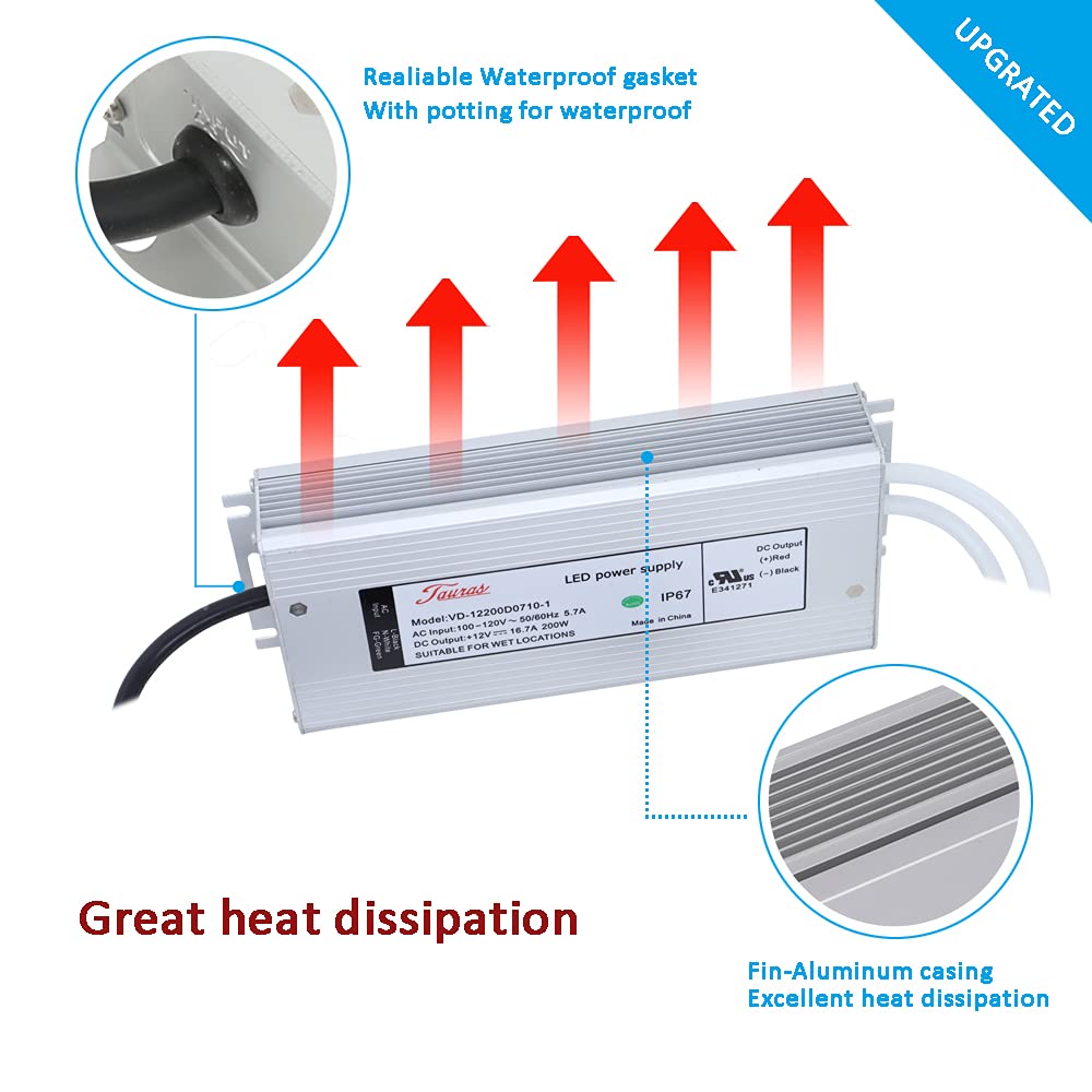 12V 200W Waterproof AC to DC Power Supply T470858