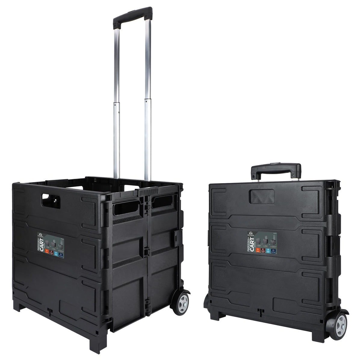 Portable Tools Carrier with Telescopic Handle, 80 Lb. Load Capacity, Black P646678
