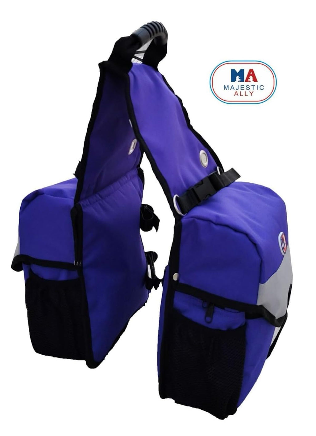 Nylon Insulated Leakproof Reflective Padded Purple Saddle Bag C997452