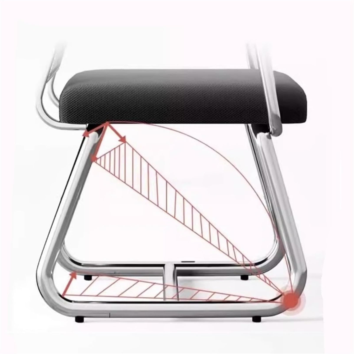 Breathable Mesh Office Chair with Armrests and Chrome Plated Metal Frame Q448