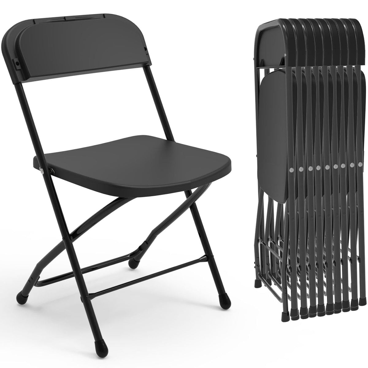 Plastic Folding Chairs Set of 10 X106