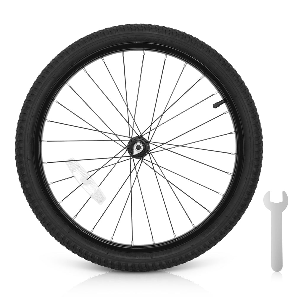 Kids Bike Front Wheels Replacement with Solid Air Rubber Tire and Inner Tube J1869