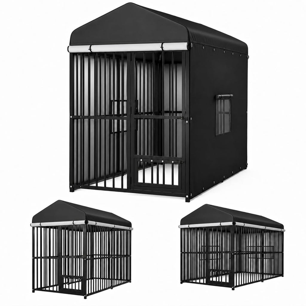 Heavy Duty Outdoor Dog Kennel with Cover J95318