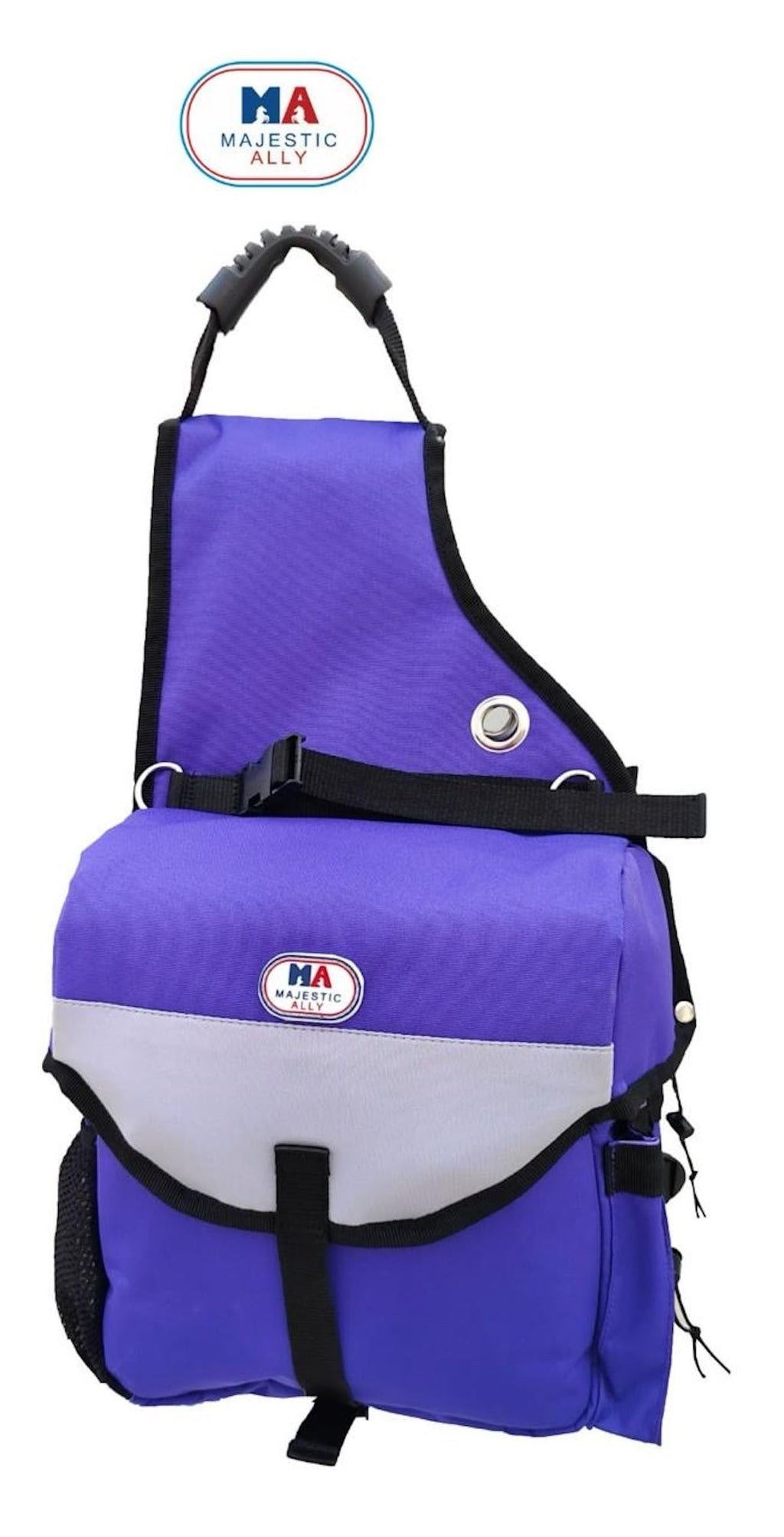 Nylon Insulated Leakproof Reflective Padded Purple Saddle Bag C997452
