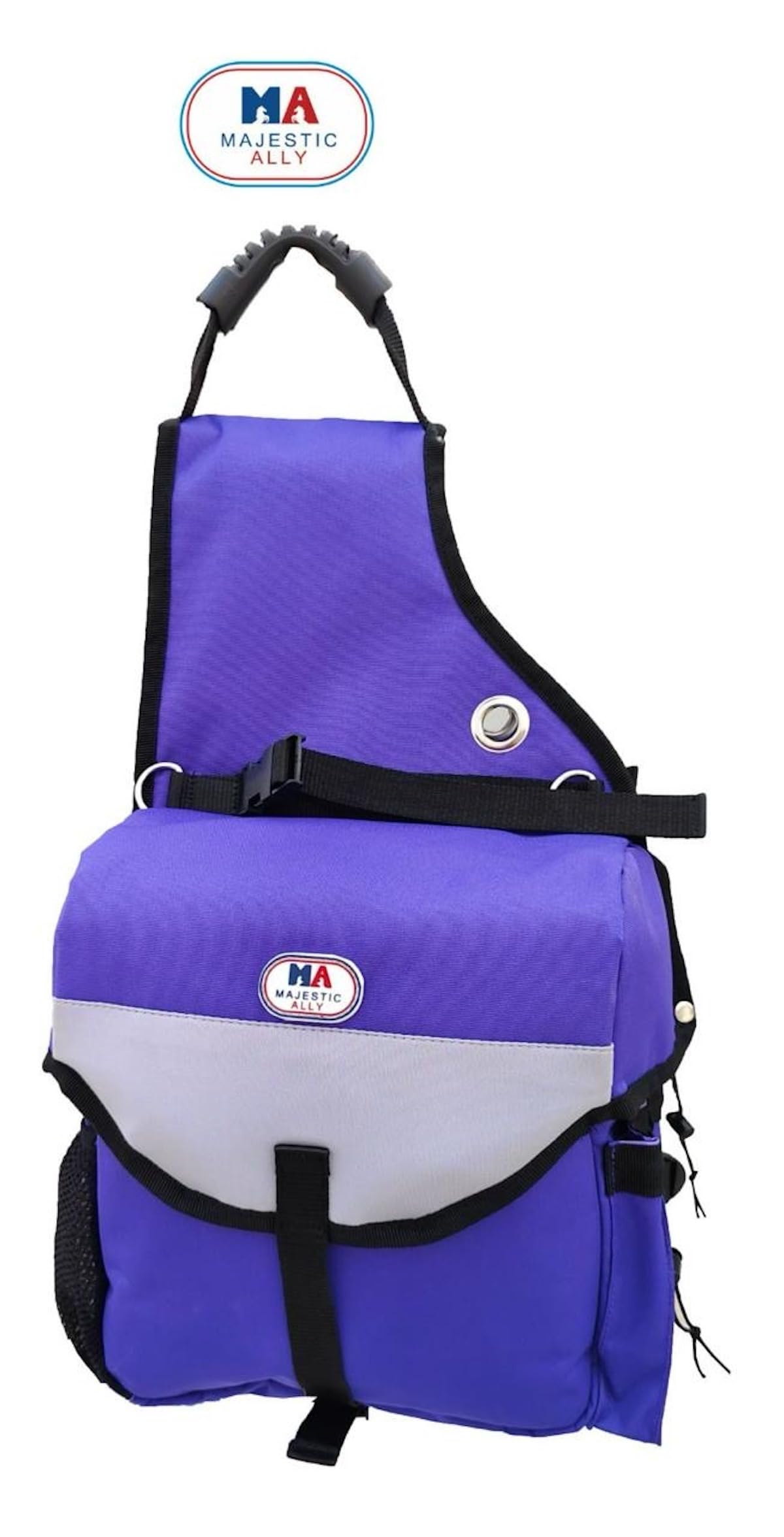 Nylon Insulated Leakproof Reflective Padded Purple Saddle Bag C997452