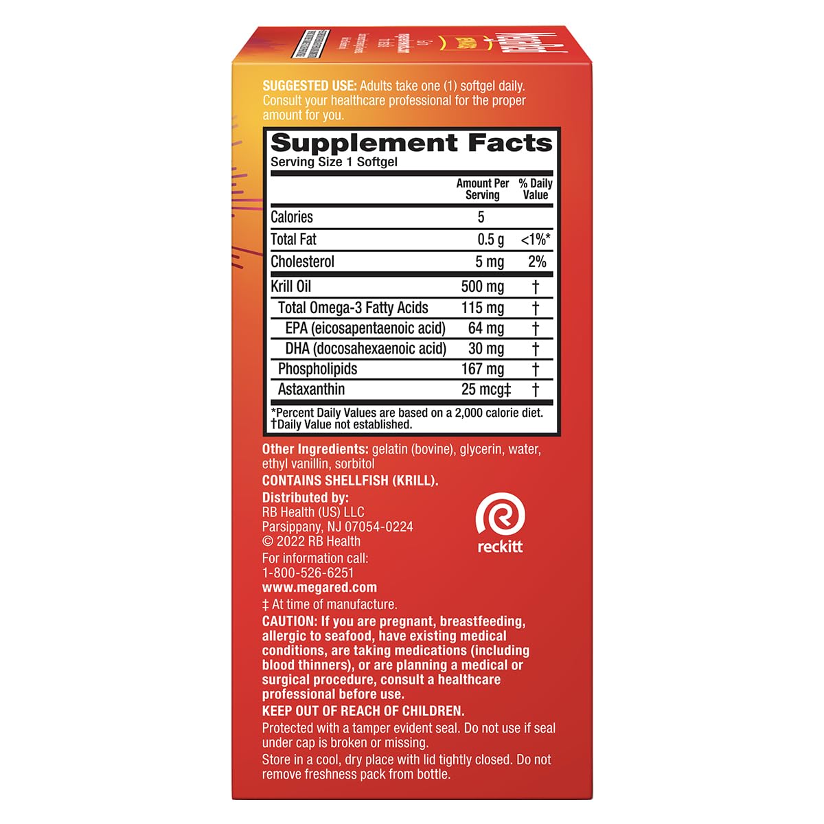 500mg Omega-3 Krill Oil Softgels 80 Count 2 Pack X12134