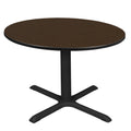 48 in. Round Breakroom Table with Laminate Top and Steel X-Base D7781