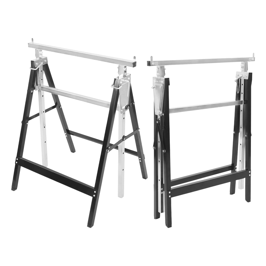 Foldable Steel 2 Pack Adjustable Height Saw Horses O93318
