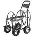 Hose Reel Cart with Wheels, 300-Feet Capacity, Grey P245