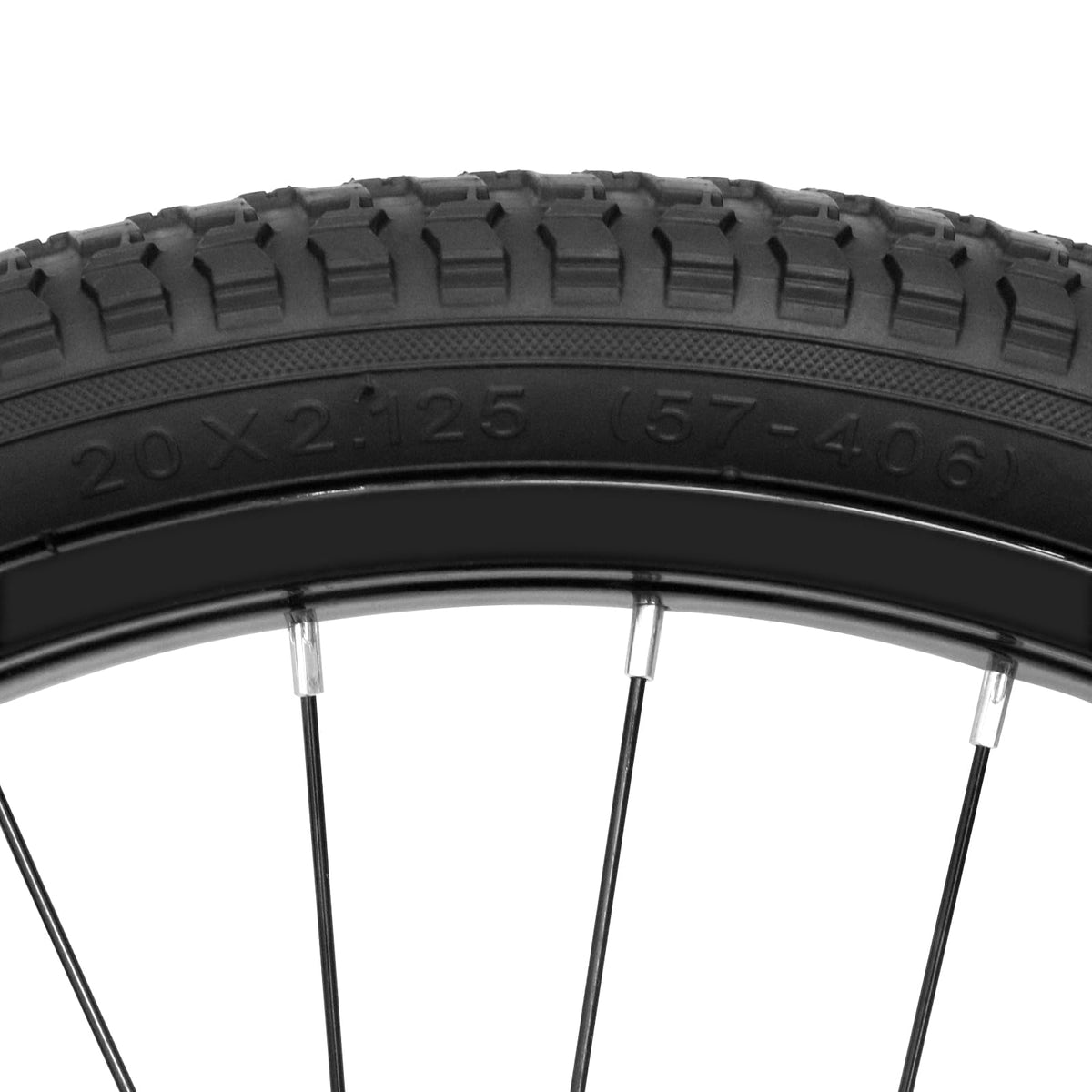 Kids Bike Front Wheels Replacement with Solid Air Rubber Tire and Inner Tube J1869