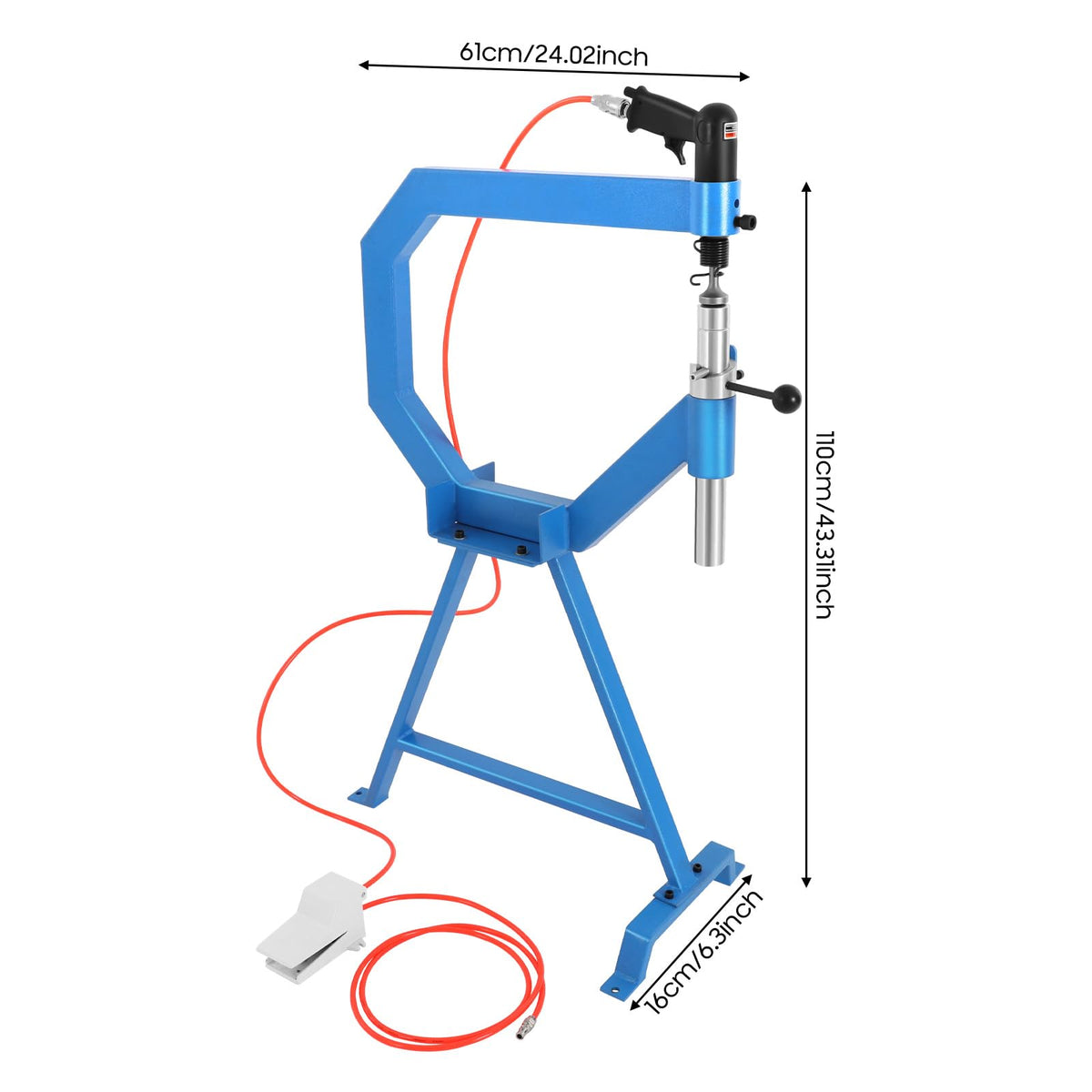 4" Pneumatic Planishing Hammer with Cast-Iron Stand K59426