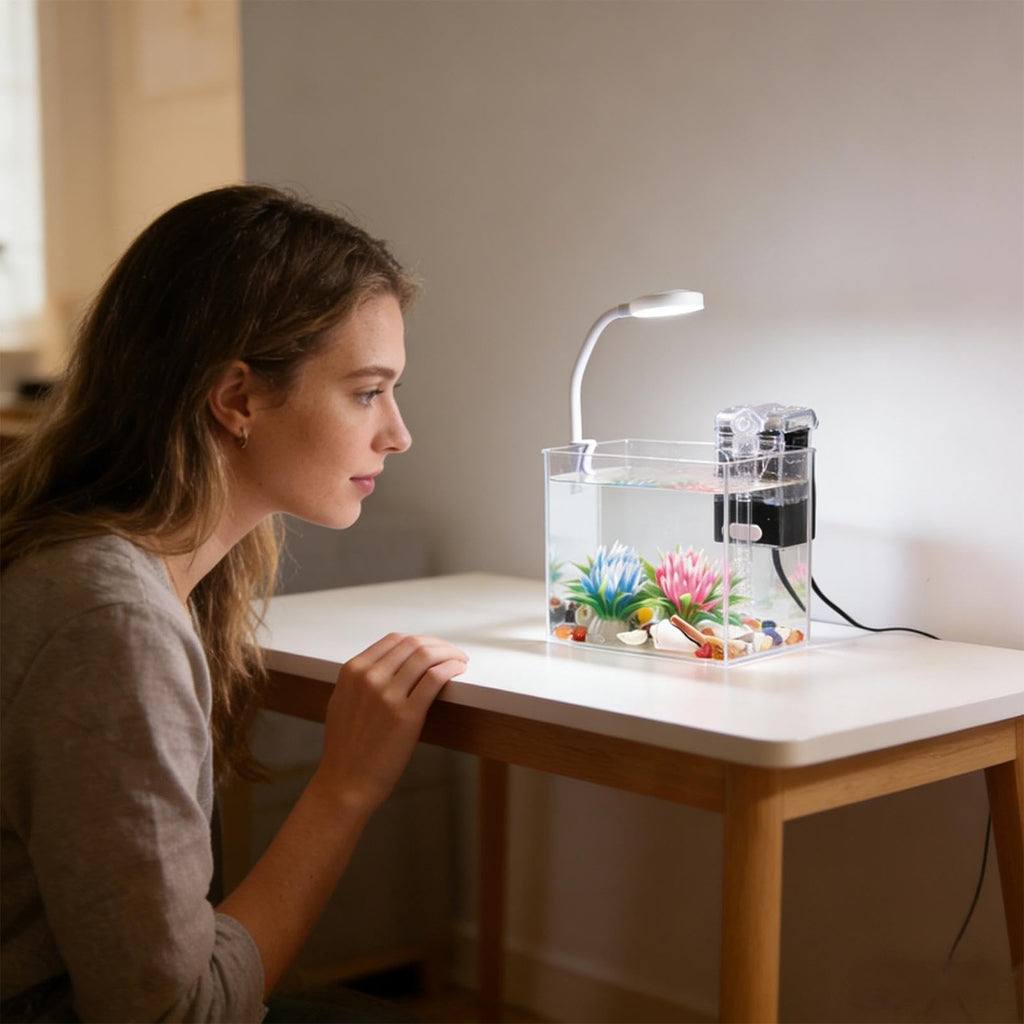 Small Aquarium with LED Lights W47971