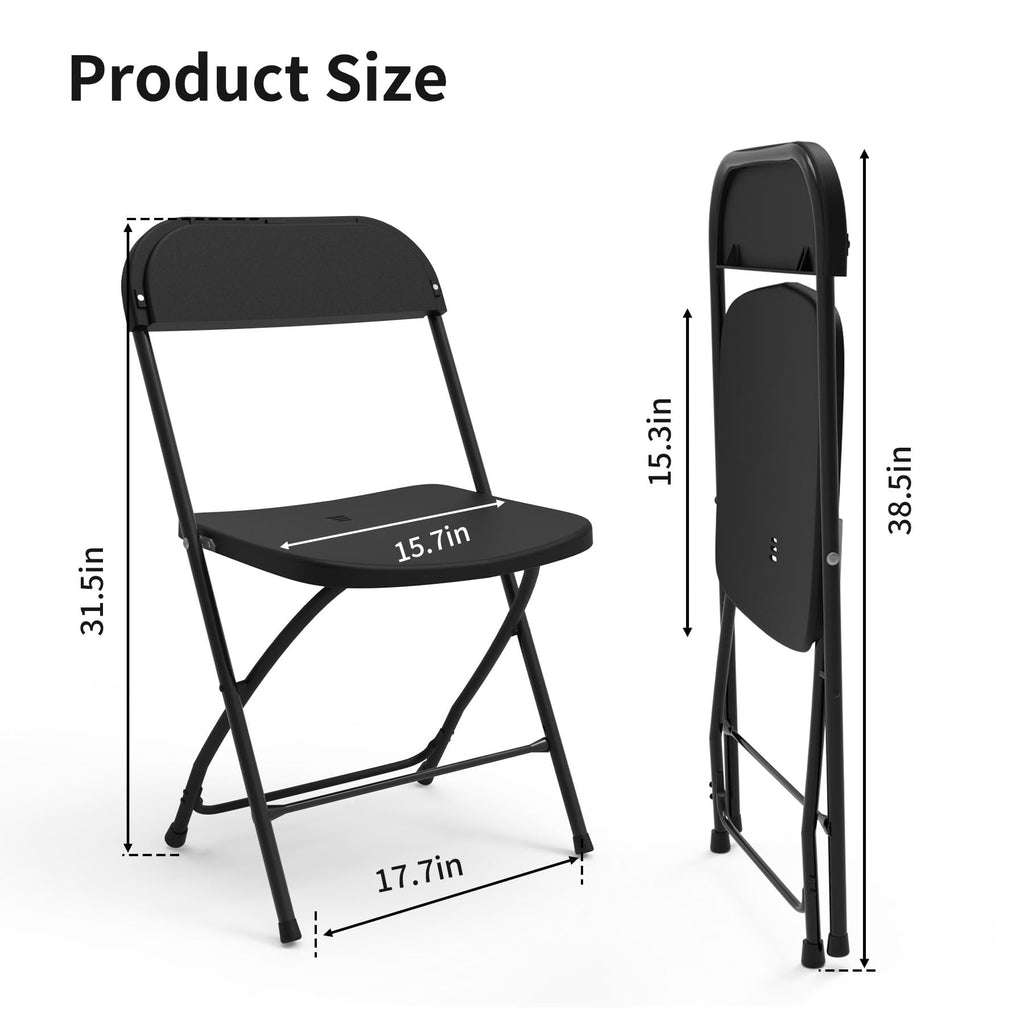 Plastic Folding Chairs Set of 10 X106