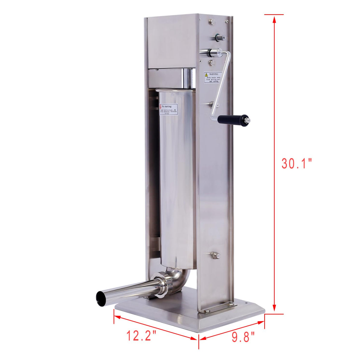 Stainless Steel Vertical Sausage Stuffer 15LB/7L with 4 Stuffing Tubes M972145