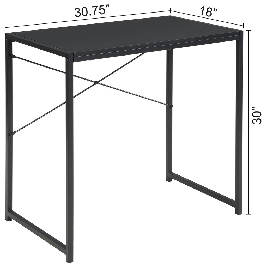 30 Inch Small Rectangular Computer Desk, Black T751894