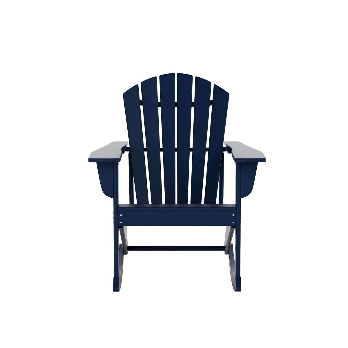Navy Blue Poly Plastic Adirondack Rocking Chair R94421