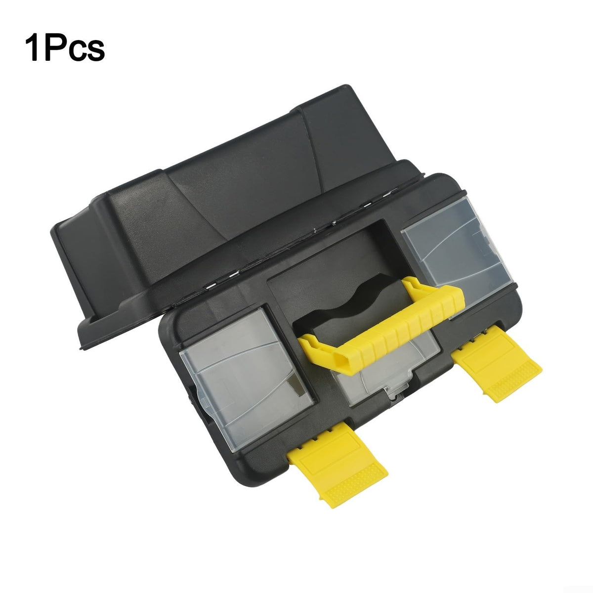 10-Inch Plastic Tool Box with Reinforced Handle and Secure Latches L55668