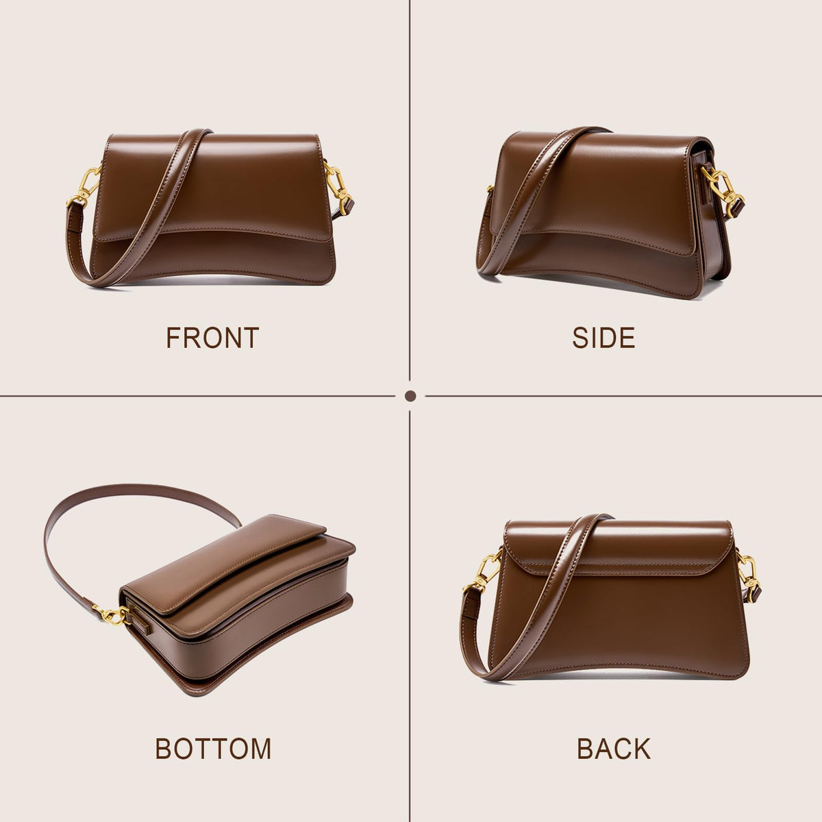 Genuine Leather Crossbody Bag Q508