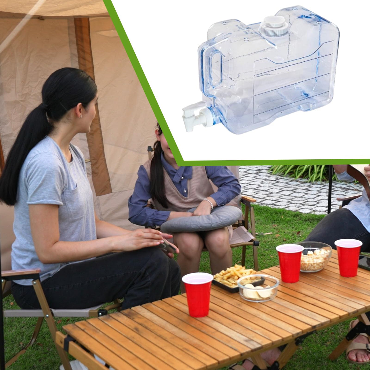 5.7L Portable Water Container with Lid and Handle A31224