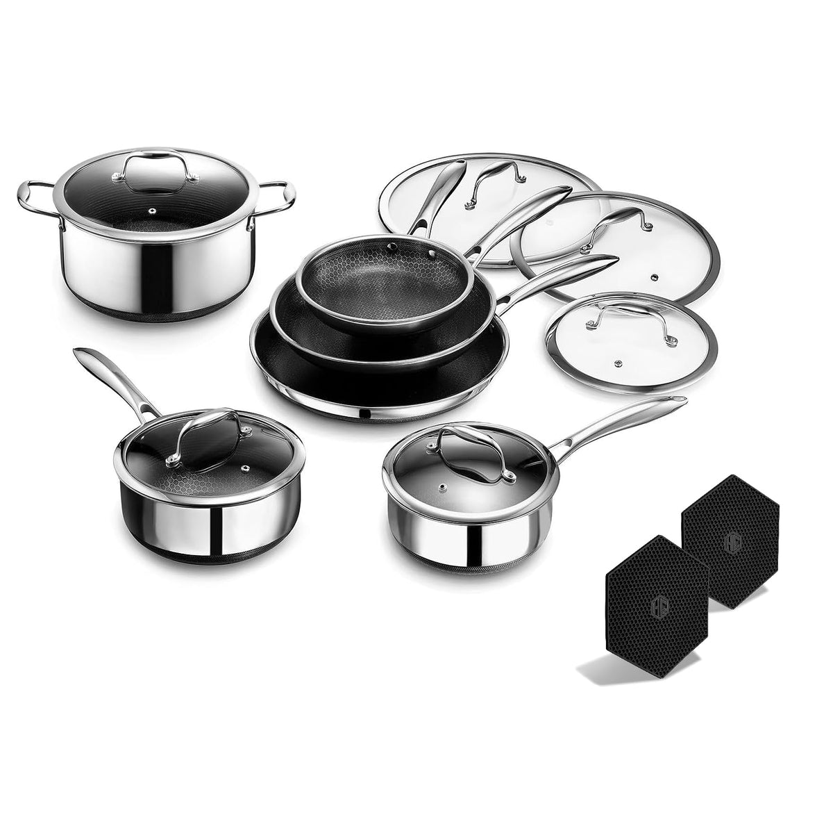 14-Piece Nonstick Cookware Set with Lids A766846