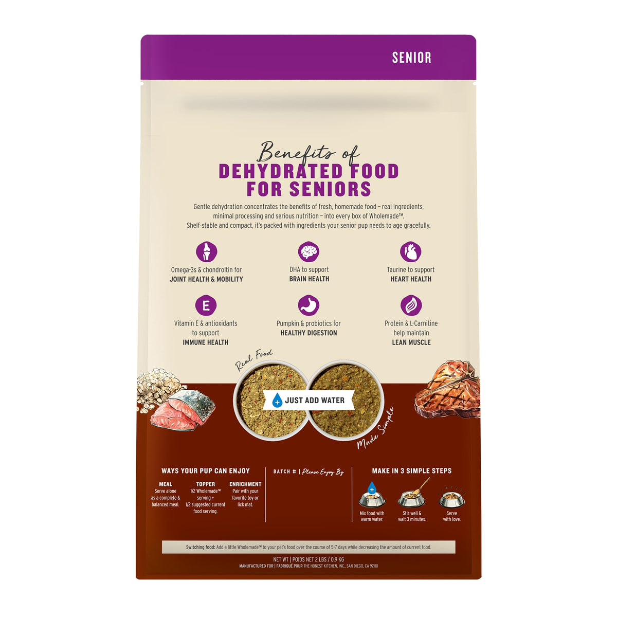 Whole Grain Senior Dog Food 2 lb Bag M559964