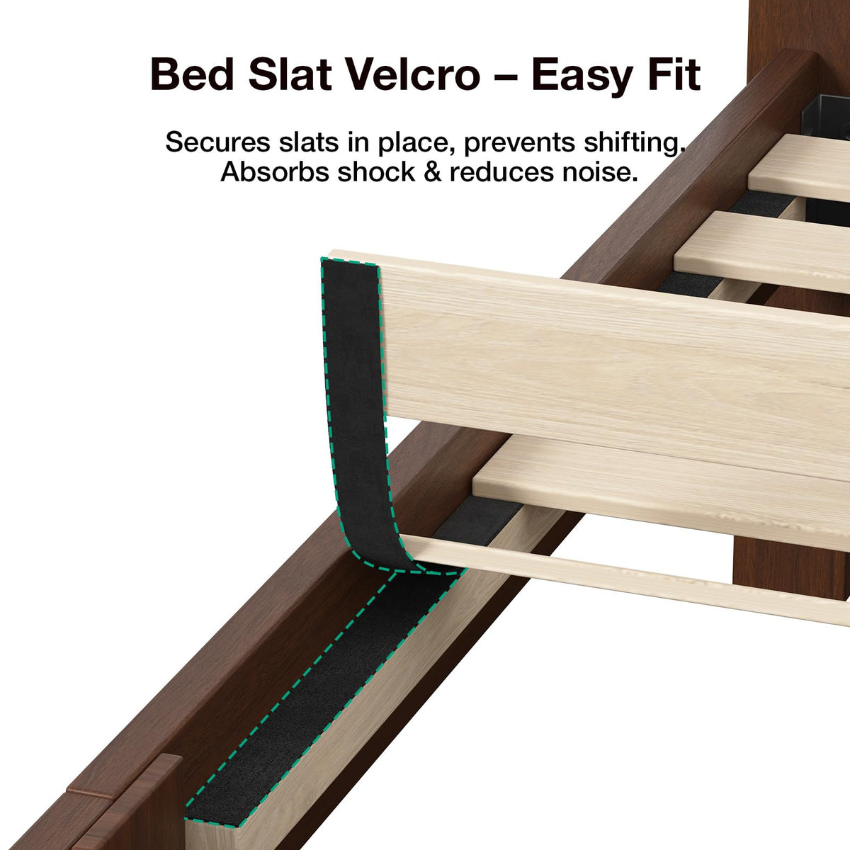 Queen Size Upholstered Bed Frame with Adjustable Headboard Y47897