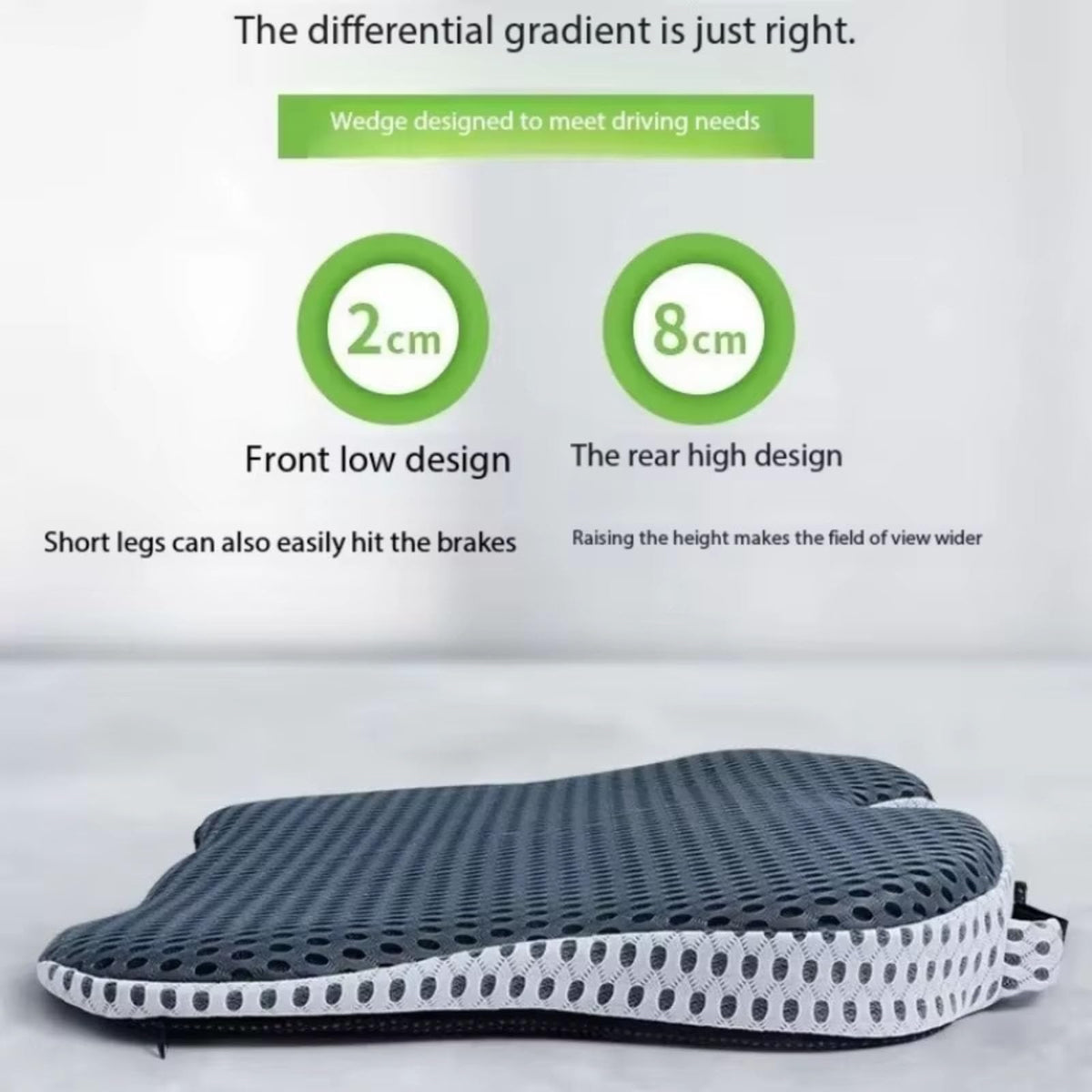 Grey Memory Foam Car Seat Booster Cushion J900564