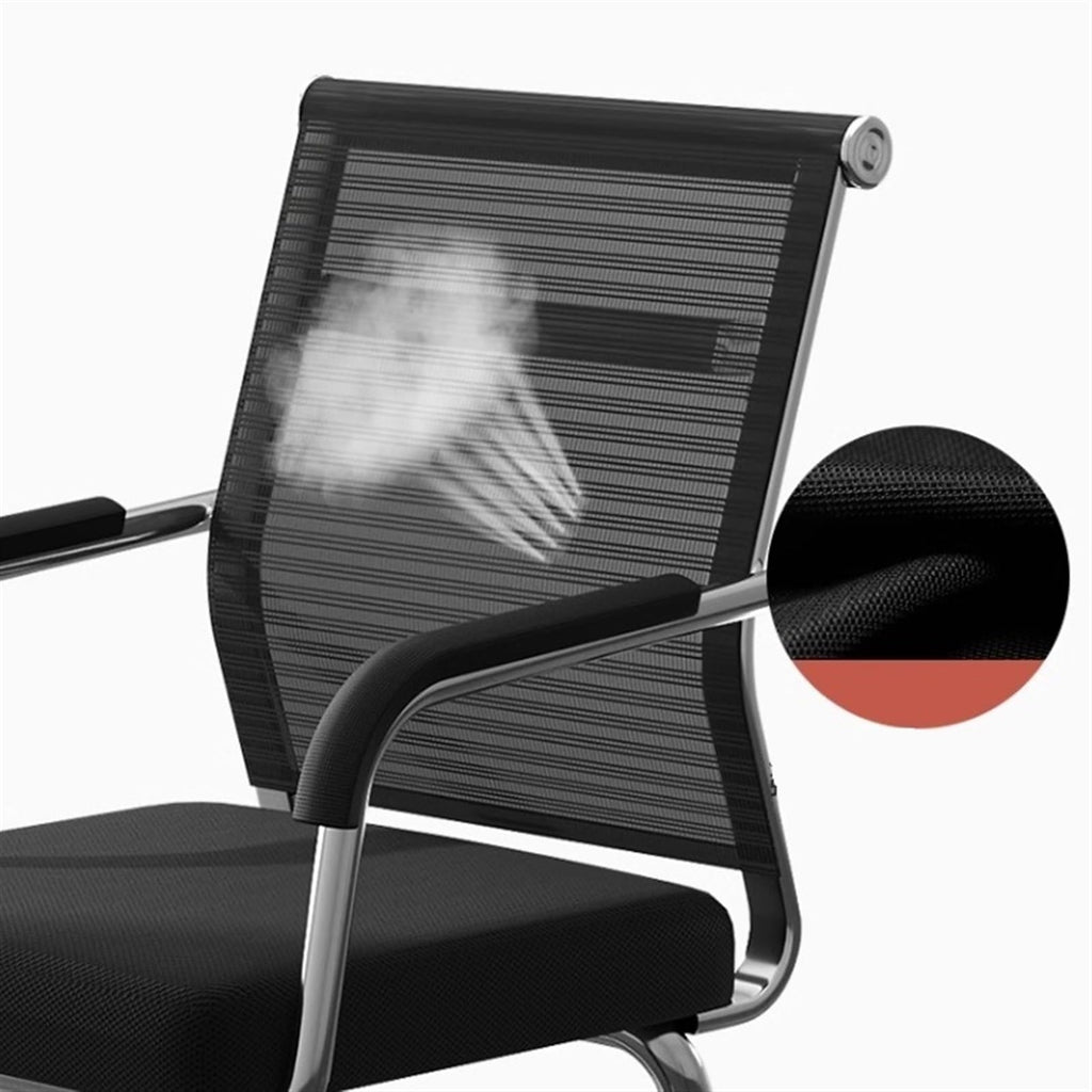 Breathable Mesh Office Chair with Armrests and Chrome Plated Metal Frame Q448