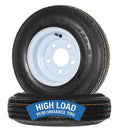2-Pack Trailer Tire Rim Assembly 4.80-8 5 Lug White V93652
