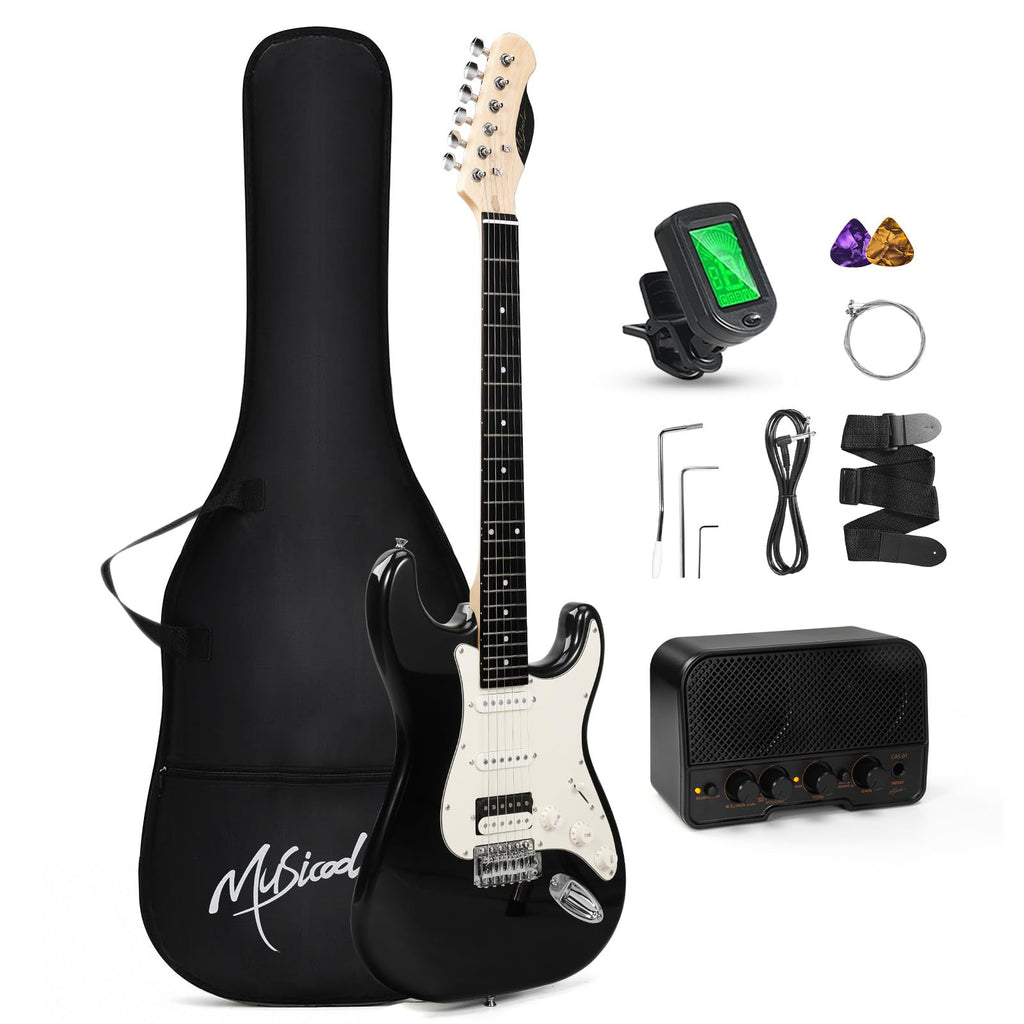 39" Beginner Electric Guitar Starter Kit with Amp Black M986947