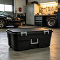 Black 22 Gallon Lockable Wheeled Storage Trunk E5617