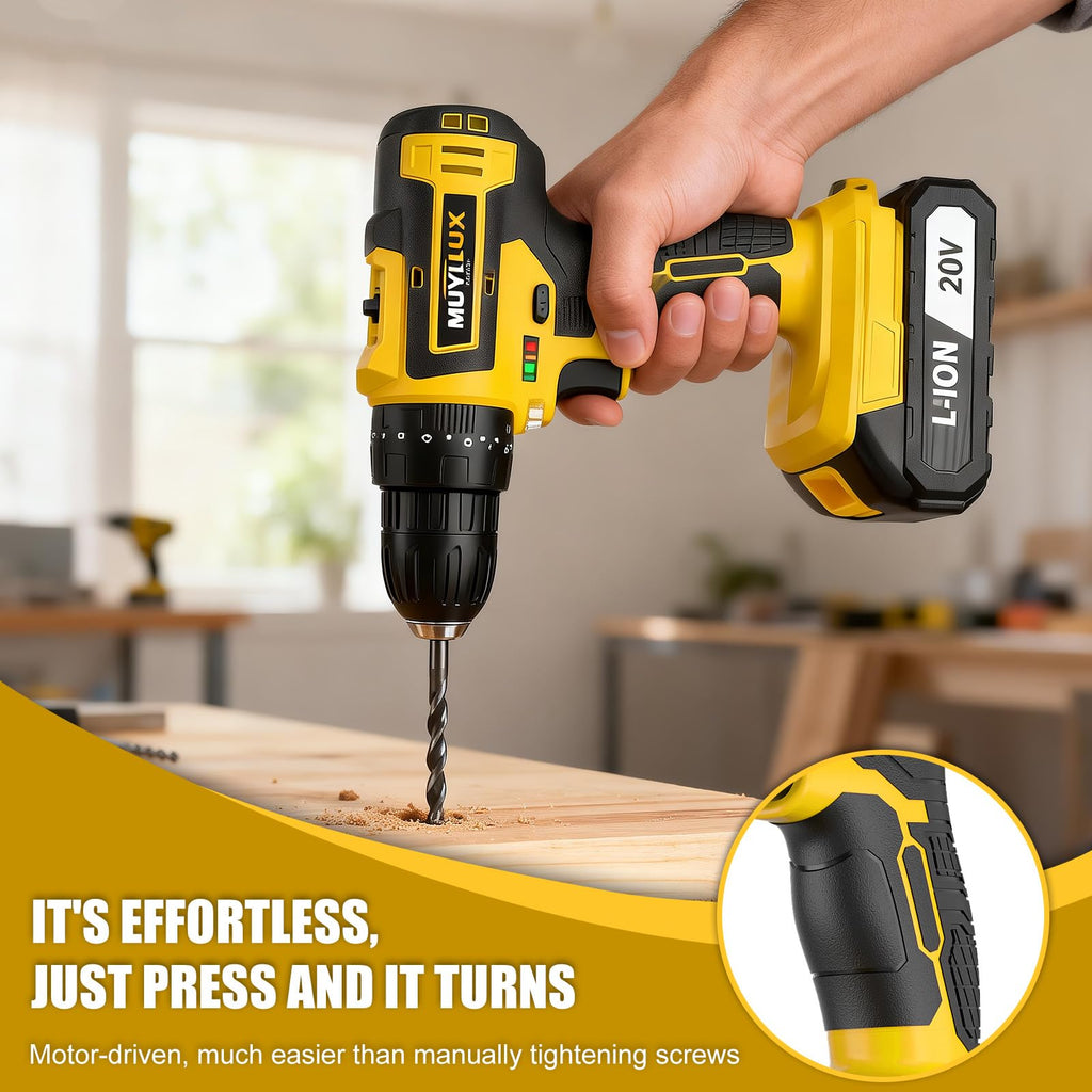 Cordless Drill Set 70PCS with Battery and Charger V748924