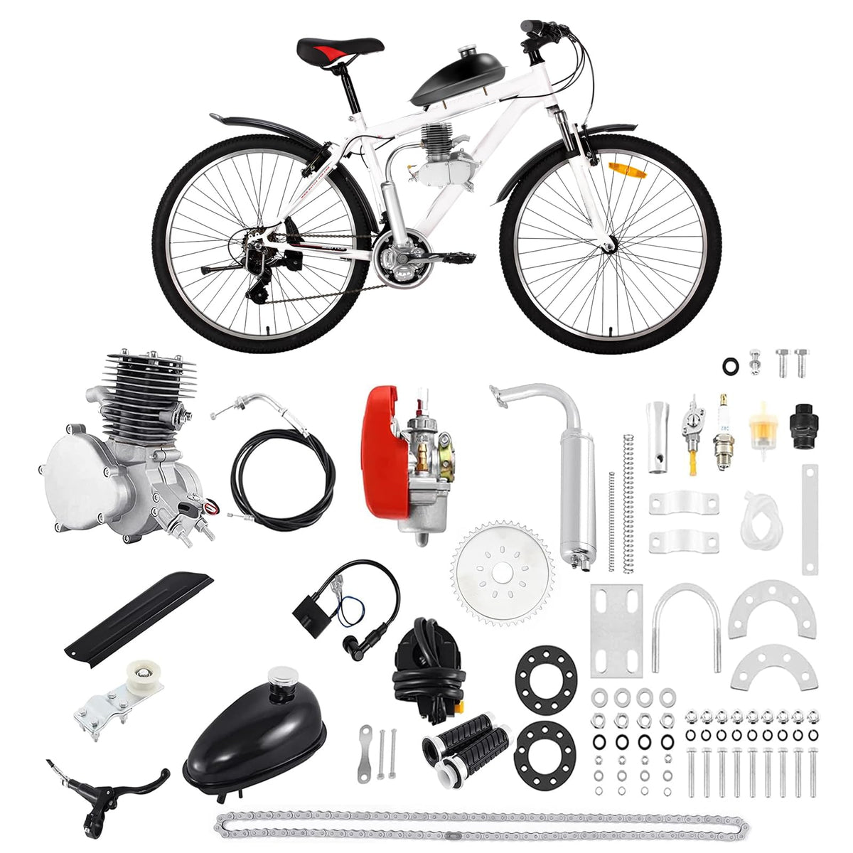2 Stroke 100CC Motorized Bicycle Engine Kit with CDI System W244