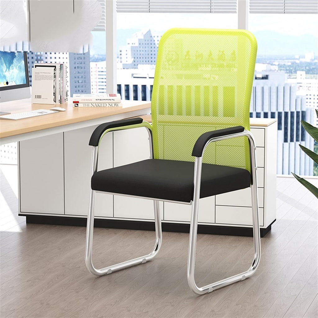 Breathable Mesh Office Chair with Armrests and Chrome Plated Metal Frame Q448