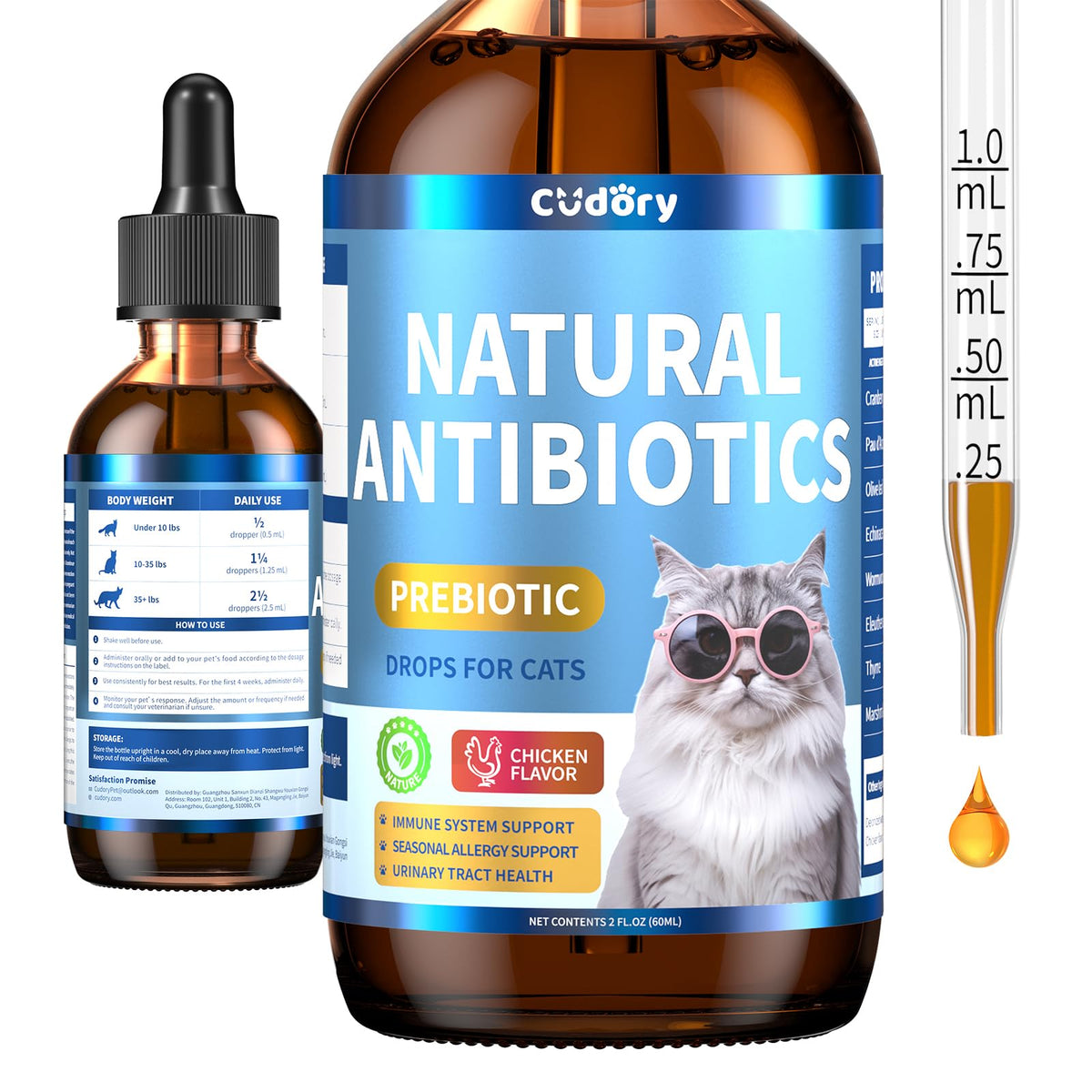 2 fl oz Natural Antibiotics for Cats I61370